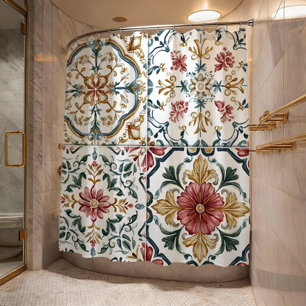 Ornate Vintage Floral Shower Curtain Waterproof Bathroom Decor Botanical Luxury Fabric 180x180cm Large Size
Ornate Vintage Floral Shower Curtain Waterproof Bathroom Decor Botanical Luxury Fabric 180x180cm Large Size