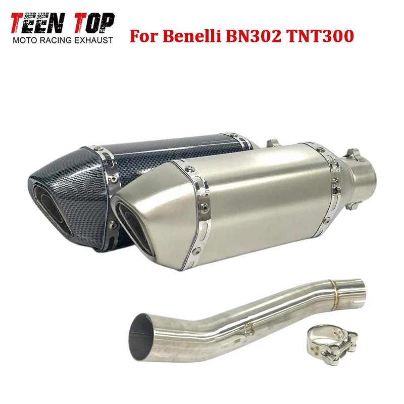 51mm Motorcycle Exhaust Pipe For Benelli BN302 TNT300 Slip-on Exhaust 2014-2018 Escape Exhaust 300mm Muffler Silencer DB Killer
51mm Motorcycle Exhaust Pipe For Benelli BN302 TNT300 Slip-on Exhaust 2014-2018 Escape Exhaust 300mm Muffler Silencer DB Killer