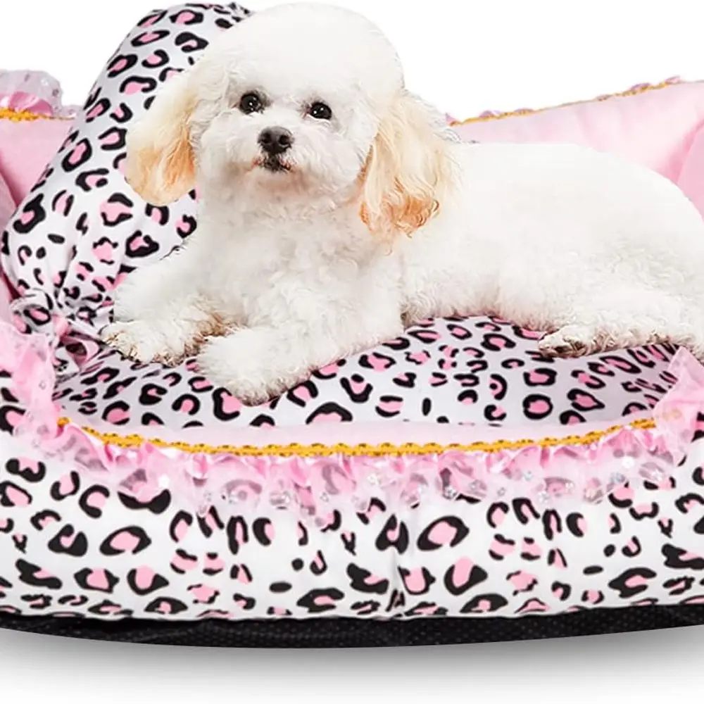 Dog Bed for Small Dogs - Cute Pink Leopard Dog Bed,Cat Beds for Indoor Cats Washable - Square Shape Cat Dog Sofa Bed Pet House N
Dog Bed for Small Dogs - Cute Pink Leopard Dog Bed,Cat Beds for Indoor Cats Washable - Square Shape Cat Dog Sofa Bed Pet House N