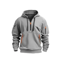 Men's Hoodie Sweatshirt Spring Autumn New Zipper Multi-Pocket Casual Sportswear Loose Fit Comfortable Soft Fabric Coat Men's Hoodie Sweatshirt Spring Autumn New Zipper Multi-Pocket Casual Sportswear Loose Fit Comfortable Soft Fabric Coat