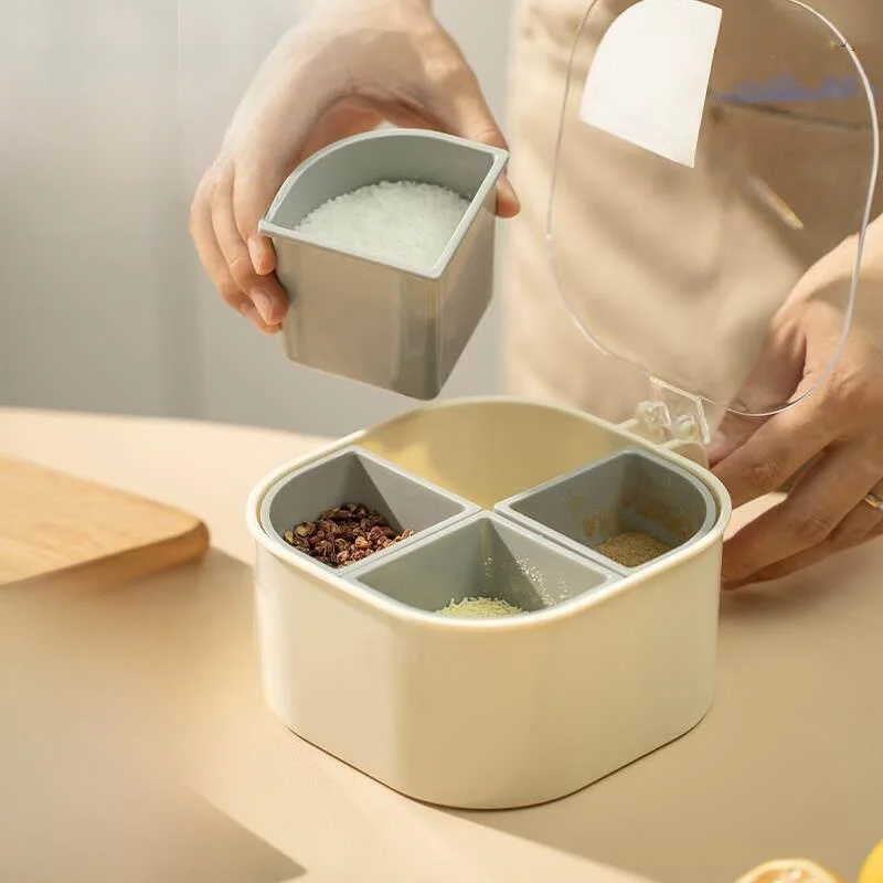 Multi-Compartment Kitchen Storage Container Moisture-Proof Sealed Seasoning Jar Salt And Flavoring Powder Holder Plastic Mate...
Multi-Compartment Kitchen Storage Container Moisture-Proof Sealed Seasoning Jar Salt And Flavoring Powder Holder Plastic Mate...