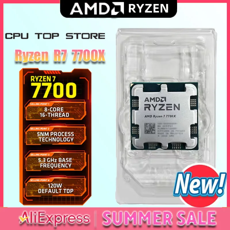 AMD Ryzen 7 7700 8C/16T 5.3GHz Unlocked AM5 Gaming CPU Loose Pieces No Package
AMD Ryzen 7 7700 8C/16T 5.3GHz Unlocked AM5 Gaming CPU Loose Pieces No Package