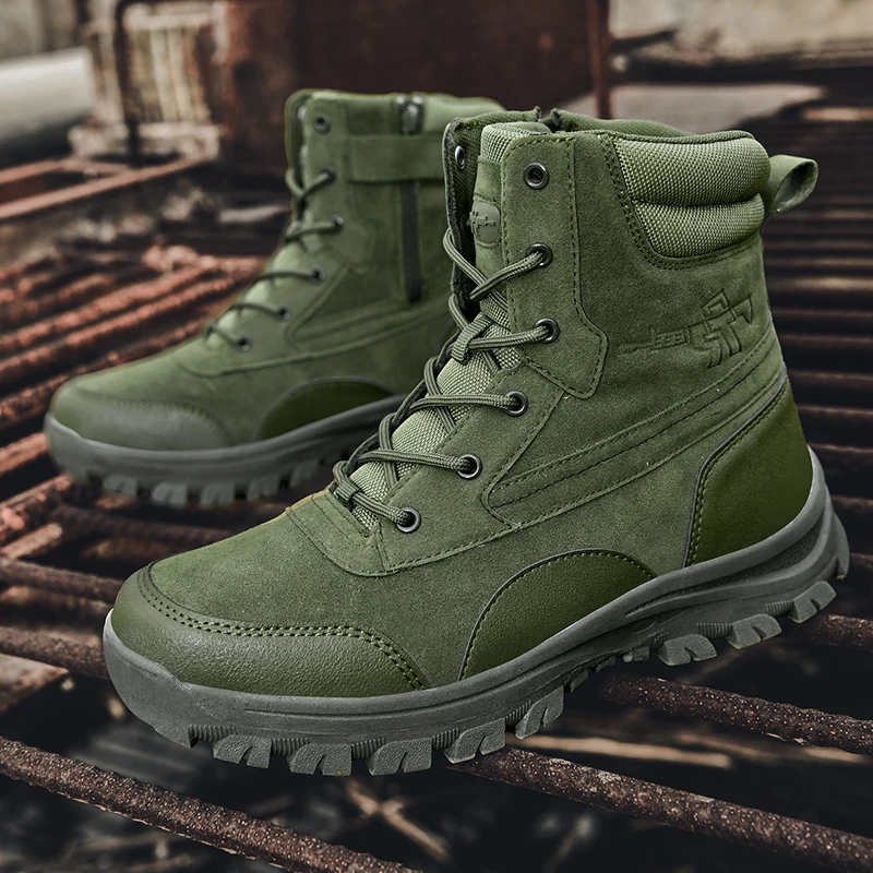 Men's plus size outdoor field training boots four seasons high-top anti-slip comfortable combat boots cross-country hiking boots
Men's plus size outdoor field training boots four seasons high-top anti-slip comfortable combat boots cross-country hiking boots