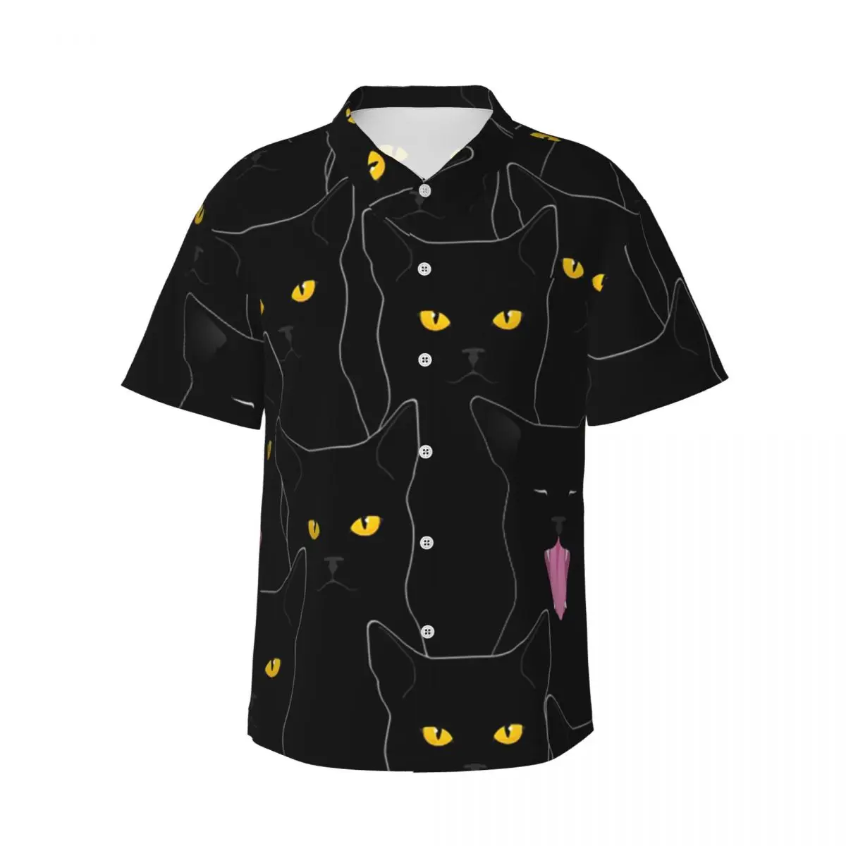 Black Cats Cat Men's Shirts Hawaiian Short Sleeve Shirt Casual Lapel Tops for Summer Beach
Black Cats Cat Men's Shirts Hawaiian Short Sleeve Shirt Casual Lapel Tops for Summer Beach