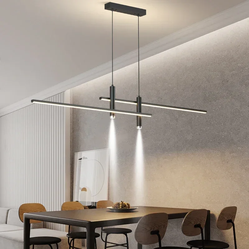 Modern Minimalist Black Led Chandeliers With Spotlights for Kitchen Dining Room Table Pendant Lamps Home Decor Lighting Fixture
Modern Minimalist Black Led Chandeliers With Spotlights for Kitchen Dining Room Table Pendant Lamps Home Decor Lighting Fixture