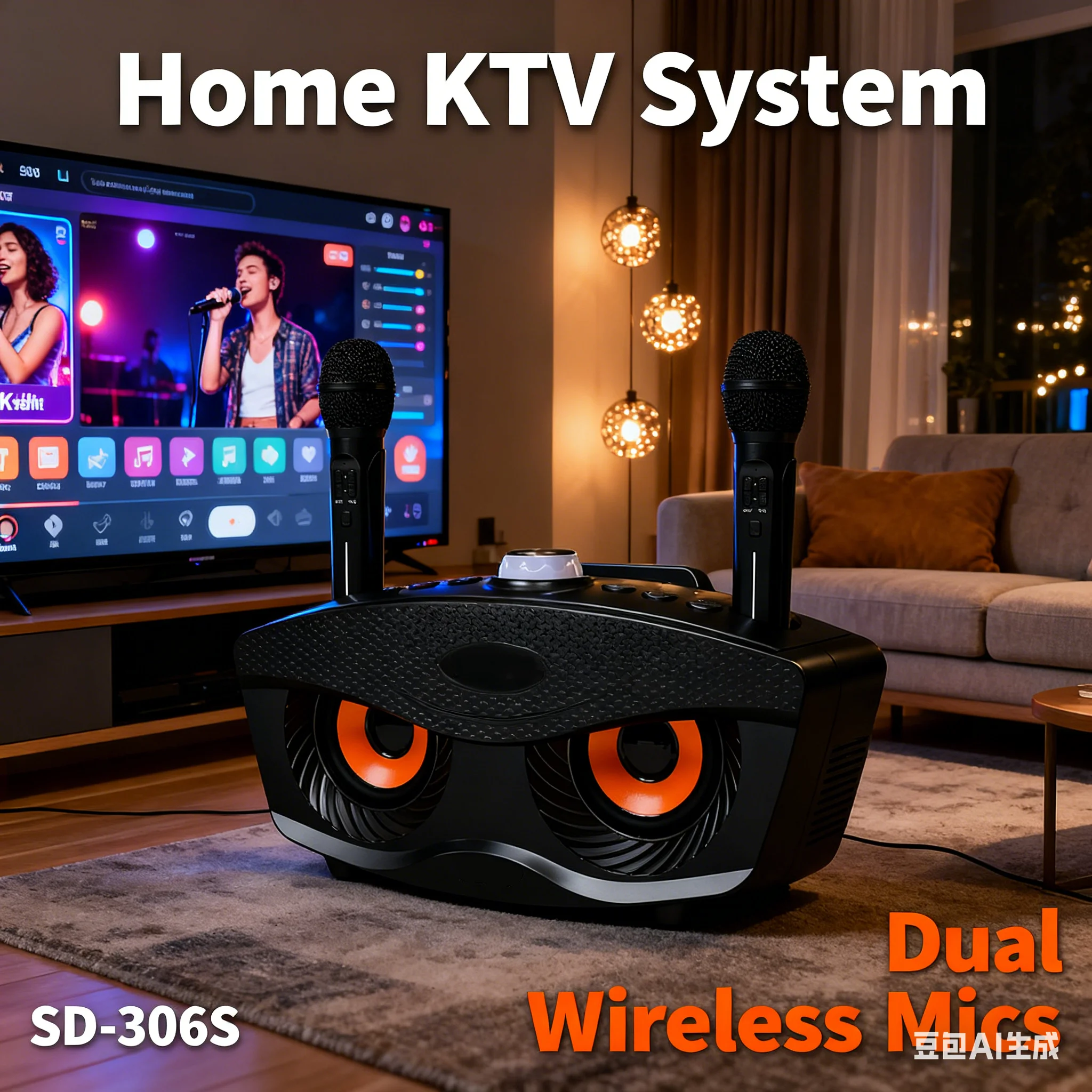 SD-306S Home KTV Karaoke Bluetooth Speakers with 2 Noise-Canceling Wireless Mics 3000mAh 20W Stereo Sound Outdoor Party Device
SD-306S Home KTV Karaoke Bluetooth Speakers with 2 Noise-Canceling Wireless Mics 3000mAh 20W Stereo Sound Outdoor Party Device