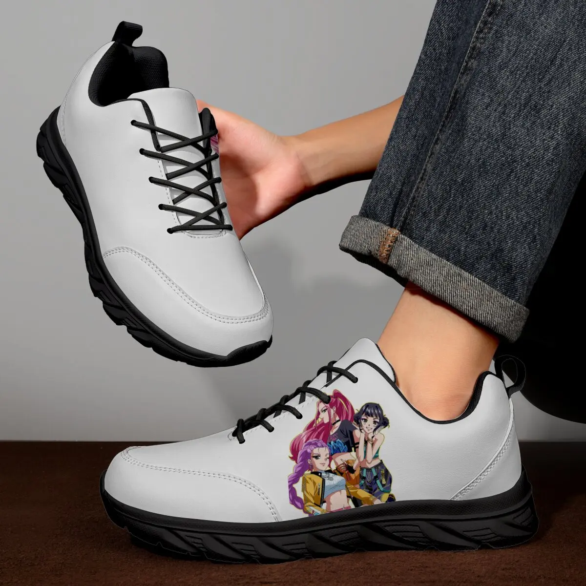 Durable Training Shoes for Men White Sports Shoes with Anime Girls Print Large Sized Walking Sneakers Men Vulcanized Shoes
Durable Training Shoes for Men White Sports Shoes with Anime Girls Print Large Sized Walking Sneakers Men Vulcanized Shoes