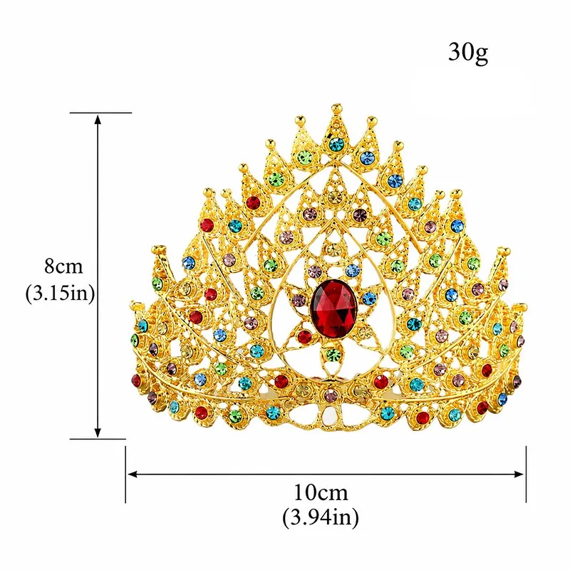 Crystal Princess Hair Accessories Queen Headband Traditional Thai Rhinestone Crown Colorful Hair Comb Luxury Party Hair Ornament
Crystal Princess Hair Accessories Queen Headband Traditional Thai Rhinestone Crown Colorful Hair Comb Luxury Party Hair Ornament