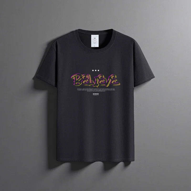 Summer new unisex versatile pure cotton T-shirt fashionable casual round neck top breathable loose fit print short sleeved shirt
Summer new unisex versatile pure cotton T-shirt fashionable casual round neck top breathable loose fit print short sleeved shirt