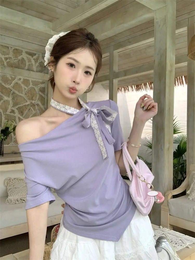 Korejpaa Gentle Blouse Lace Ribbon Swinging Collar Short Sleeved Shirt Women 2025 Summer Sweet Korean Stylel Blusas Top
Korejpaa Gentle Blouse Lace Ribbon Swinging Collar Short Sleeved Shirt Women 2025 Summer Sweet Korean Stylel Blusas Top