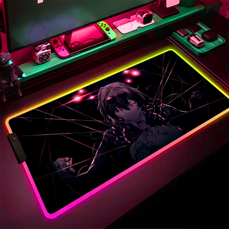 RGB LED Mouse Pad Gaming Mat PC Accessories Mousepad Desk Mat Non Slip Extended Pad H-honkai Star Rail Kafka Rubber Keyboard Pad
RGB LED Mouse Pad Gaming Mat PC Accessories Mousepad Desk Mat Non Slip Extended Pad H-honkai Star Rail Kafka Rubber Keyboard Pad