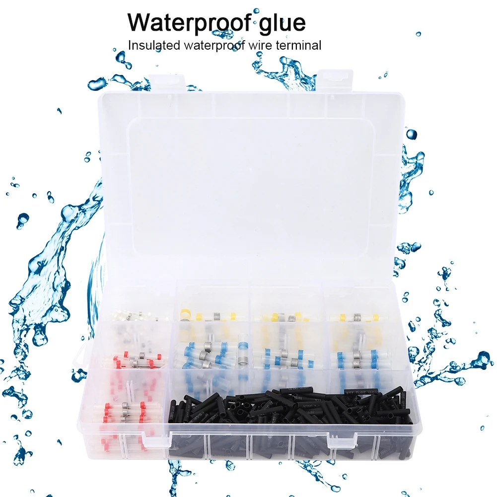 350PCs Waterproof Solder Sleeve Insulation Terminal Connector Kit Heat Shrink Wire Terminals Lightweight Electrical Splice Kit
350PCs Waterproof Solder Sleeve Insulation Terminal Connector Kit Heat Shrink Wire Terminals Lightweight Electrical Splice Kit