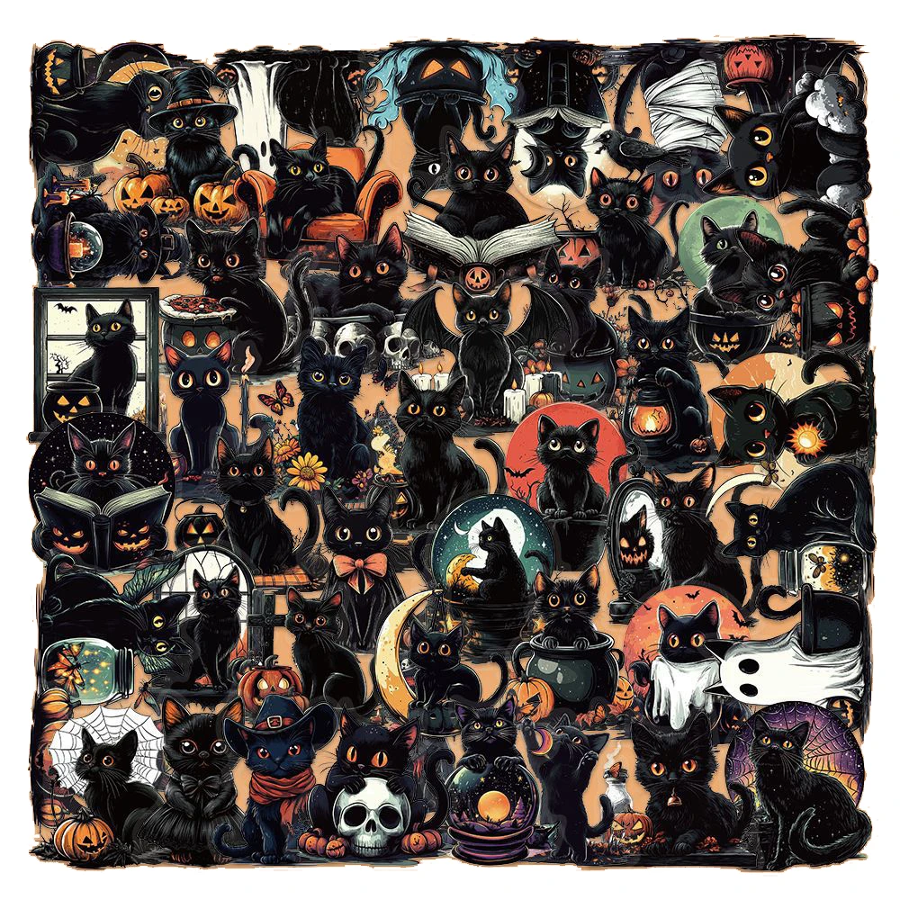 10/30/50pcs Transparent Cute Cartoon Black Cat Stickers Halloween Gothic Graffiti Sticker Laptop Phone Scrapbook Decals Packing
10/30/50pcs Transparent Cute Cartoon Black Cat Stickers Halloween Gothic Graffiti Sticker Laptop Phone Scrapbook Decals Packing
