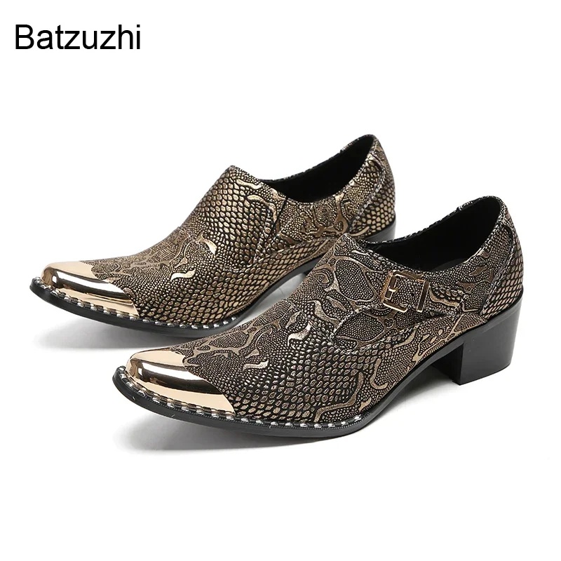 Batzuzhi Luxury Handmade Men's Shoes Slip On Gold Blink Fashion Formal Leather Dress Shoes High Heels 6cm Party and Wedding Shoe
Batzuzhi Luxury Handmade Men's Shoes Slip On Gold Blink Fashion Formal Leather Dress Shoes High Heels 6cm Party and Wedding Shoe