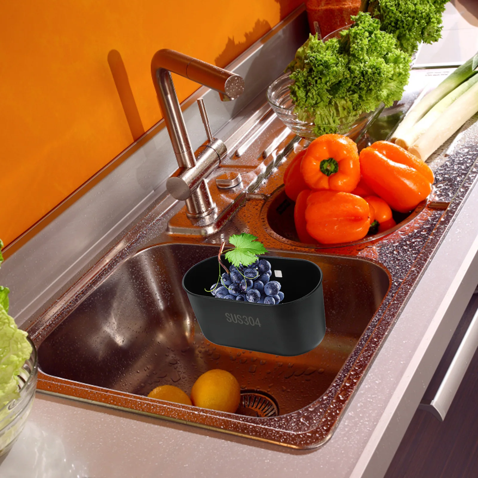 Stainless Steel Sink Strainer Basket Black Color No Nails Kitchen Drain Rack Food Catcher Vegetables Filter Longtime Use
Stainless Steel Sink Strainer Basket Black Color No Nails Kitchen Drain Rack Food Catcher Vegetables Filter Longtime Use