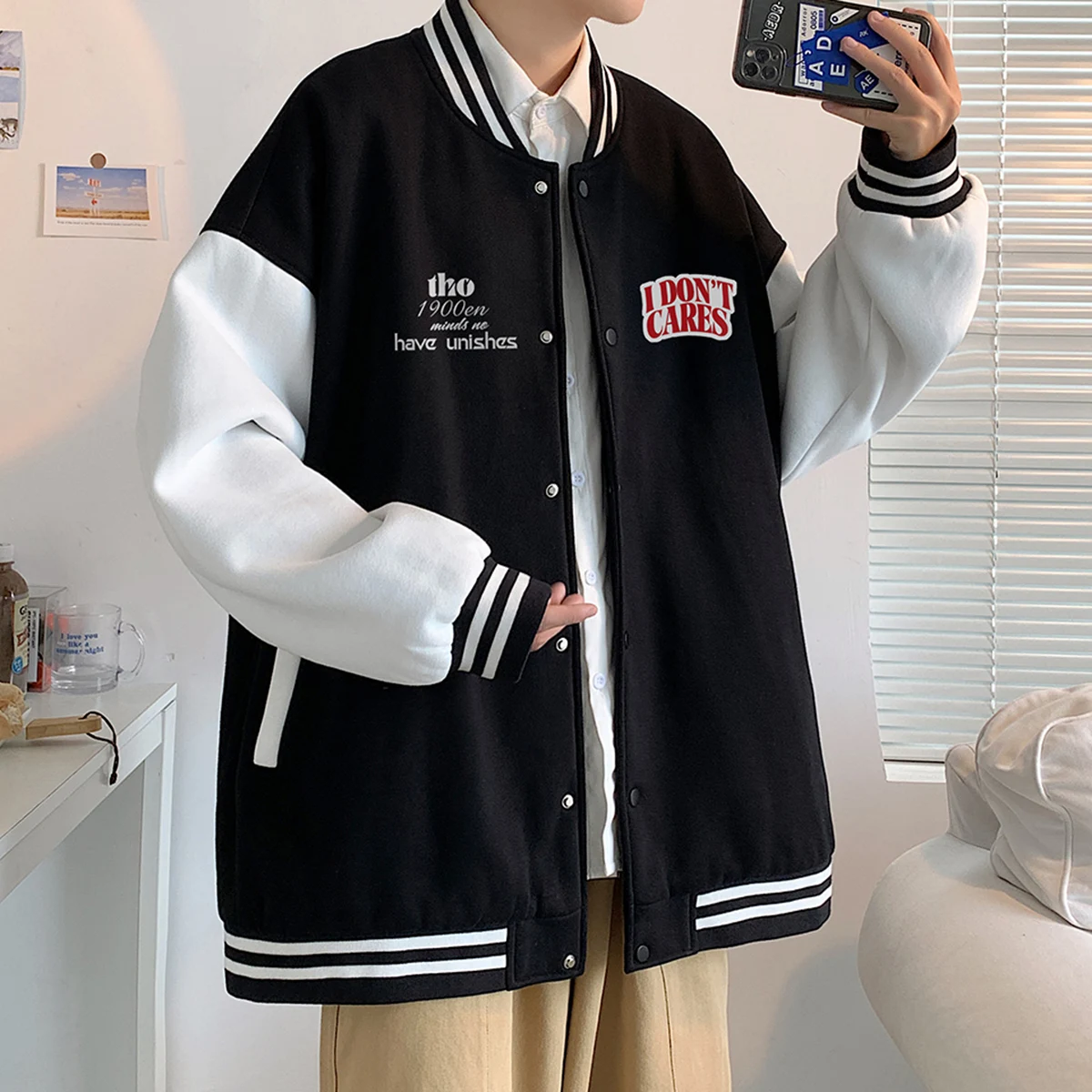 American Retro Baseball Jacket Campus Style Men's Oversize Outerwear Spring Autumn Trendy High-End Feel Cotton Polyester Zipp...
American Retro Baseball Jacket Campus Style Men's Oversize Outerwear Spring Autumn Trendy High-End Feel Cotton Polyester Zipp...