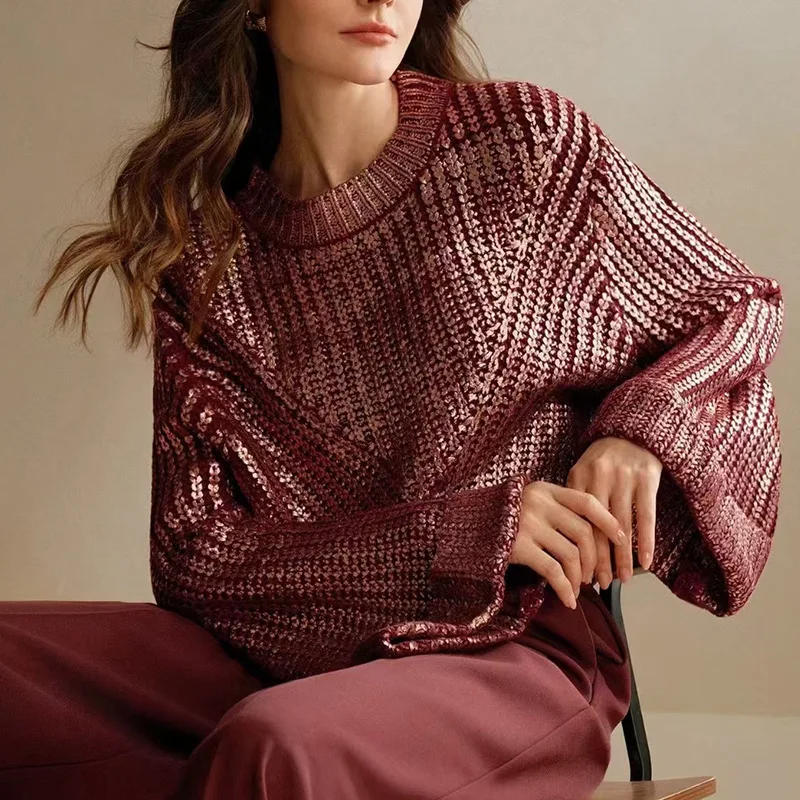 2025 Autumn Women Vintage Solid Color Sweater Loose Round Neck Long Sleeve Casual Pullover
2025 Autumn Women Vintage Solid Color Sweater Loose Round Neck Long Sleeve Casual Pullover