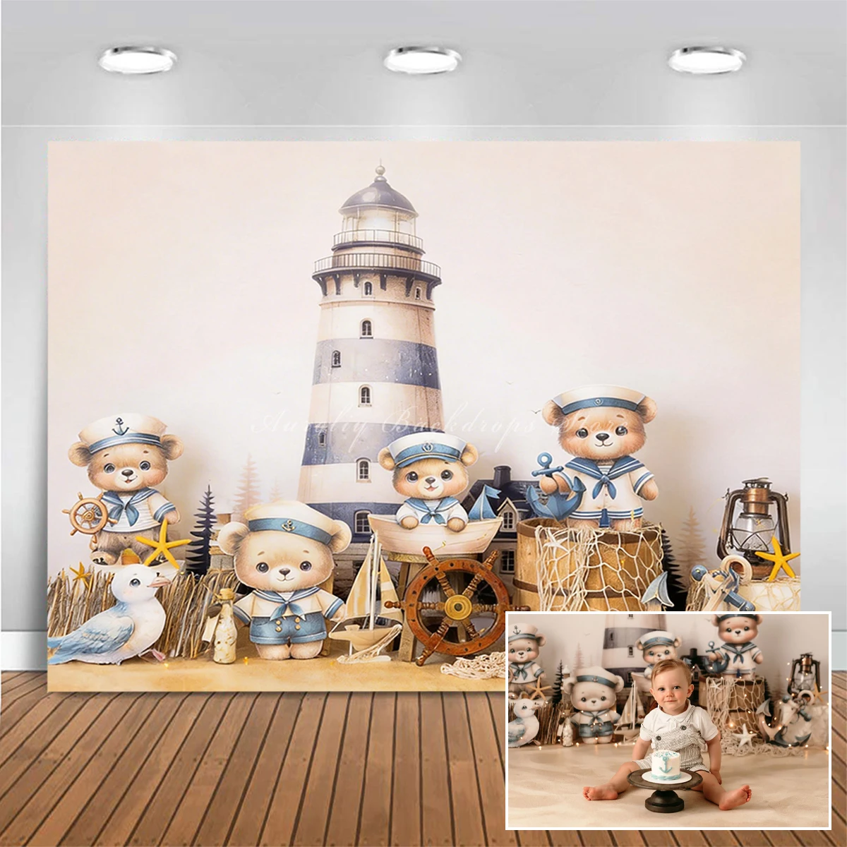 Little Bear Navigator Backdrops Child Baby Photo Props Adult Kids Decors Seagull Lighthouse Photography Studio Backgrounds
Little Bear Navigator Backdrops Child Baby Photo Props Adult Kids Decors Seagull Lighthouse Photography Studio Backgrounds