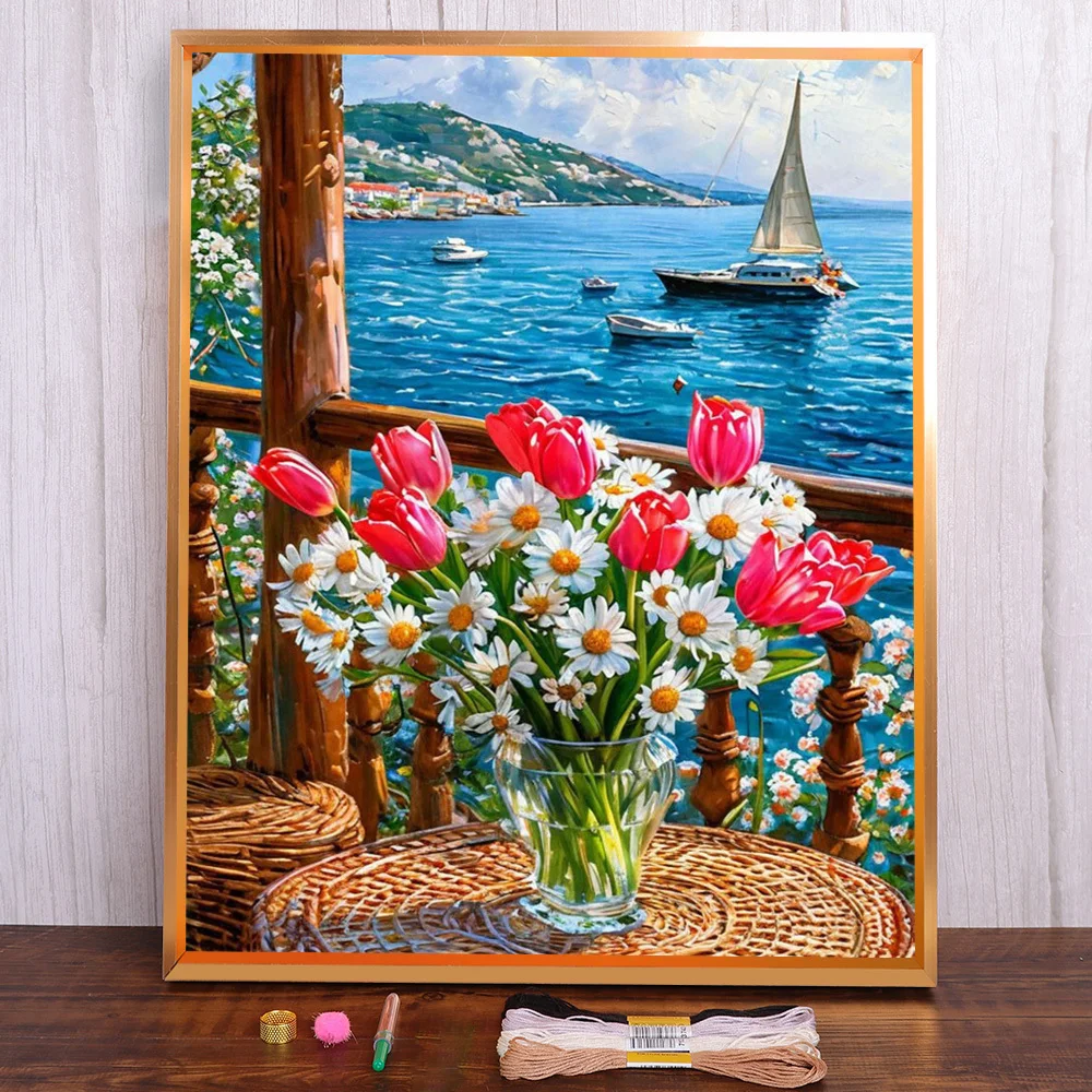 Flower Tuilp Pre-Printed 11CT Cross Stitch Kit DIY Embroidery Sewing Needlework Hobby Handiwork Design Wholesale Home Decor
Flower Tuilp Pre-Printed 11CT Cross Stitch Kit DIY Embroidery Sewing Needlework Hobby Handiwork Design Wholesale Home Decor