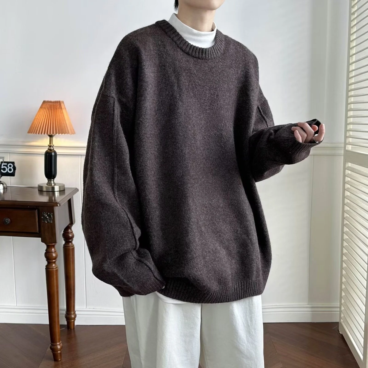 Loose Fit Long Sve round Ne Knitted Sweater Casual Comfortable Spring Autumn Men's Faion Soft Polyester Base irt
Loose Fit Long Sve round Ne Knitted Sweater Casual Comfortable Spring Autumn Men's Faion Soft Polyester Base irt