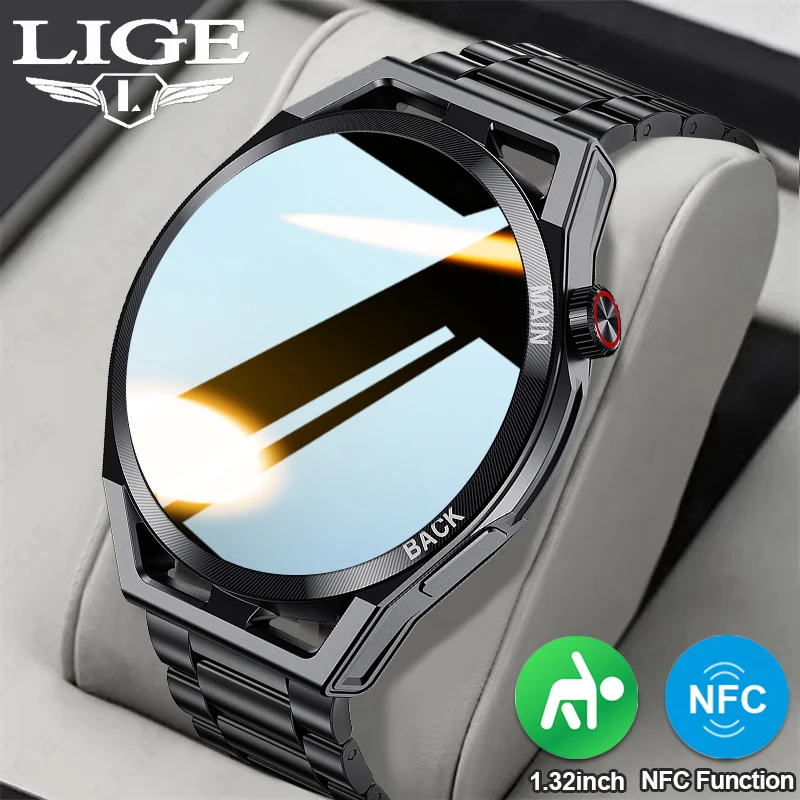 NFC Smart Watch Men 1.32" Fitness Tracker Answer/Make Calls Heart Rate Sleep SpO2 Monitor Waterproof Smartwatch for Android iOS
NFC Smart Watch Men 1.32" Fitness Tracker Answer/Make Calls Heart Rate Sleep SpO2 Monitor Waterproof Smartwatch for Android iOS
