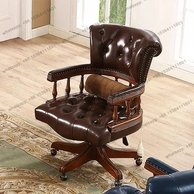 American solid wood book chair leather office computer chair home leisure study lifting retro swivel chair
American solid wood book chair leather office computer chair home leisure study lifting retro swivel chair