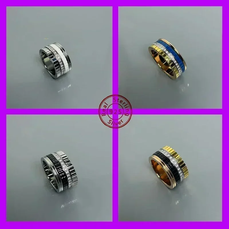 S925 Silver2025 Европейское и американское поп-горячее полное небо-звезда с бриллиантовым вращающимся керамическим кольцом для пары, король затрат-проступлений
S925 Silver2025 Европейское и американское поп-горячее полное небо-звезда с бриллиантовым вращающимся керамическим кольцом для пары, король затрат-проступлений