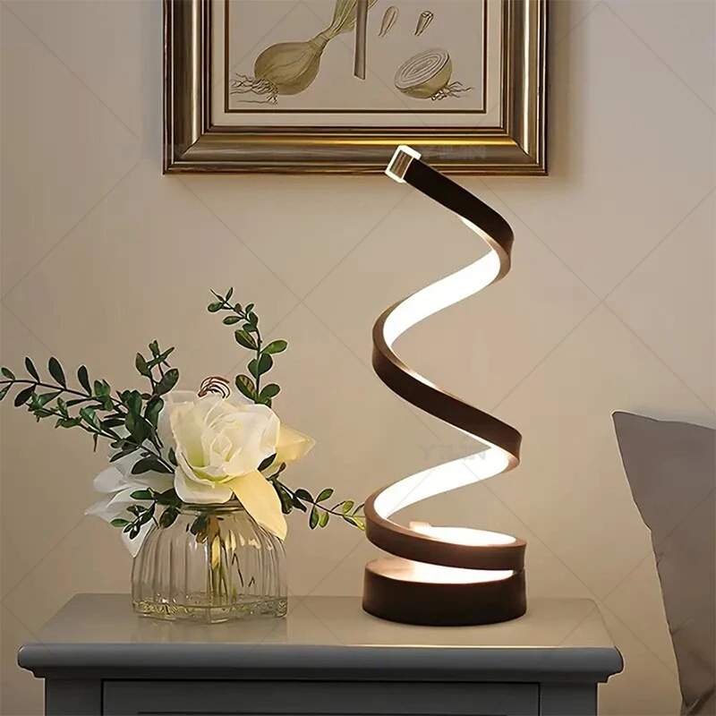 LED Desk Lamp Modern Spiral Line Syle Dimmable Bedside Lamp Creative LED Table Night Light For Bedroom Living Room Home Decorate
LED Desk Lamp Modern Spiral Line Syle Dimmable Bedside Lamp Creative LED Table Night Light For Bedroom Living Room Home Decorate