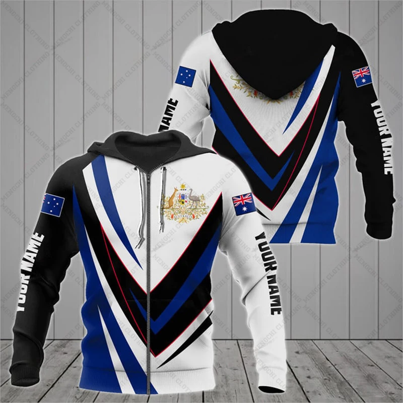 Custom Name Australia Emblem Zipper Hoodies Loose Unisex Oversized Sweatshirts Winter Casual Streetwear Tops Pullover
Custom Name Australia Emblem Zipper Hoodies Loose Unisex Oversized Sweatshirts Winter Casual Streetwear Tops Pullover