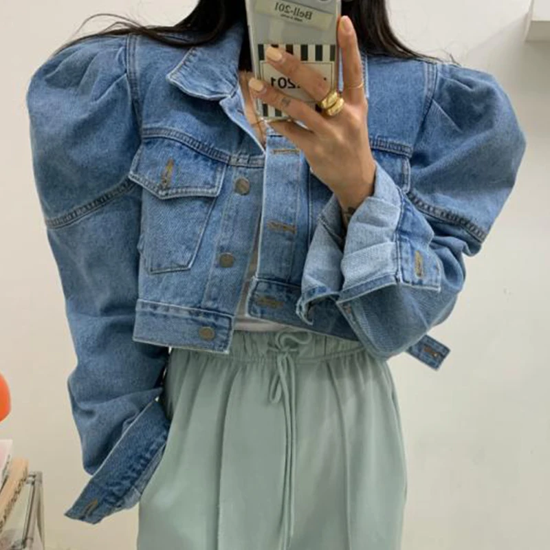 Retro Chic Waed Denim Jaet Women's Loose Long Sve Stand Collar Versatile Spring Outerwear Simple Sli Design
Retro Chic Waed Denim Jaet Women's Loose Long Sve Stand Collar Versatile Spring Outerwear Simple Sli Design