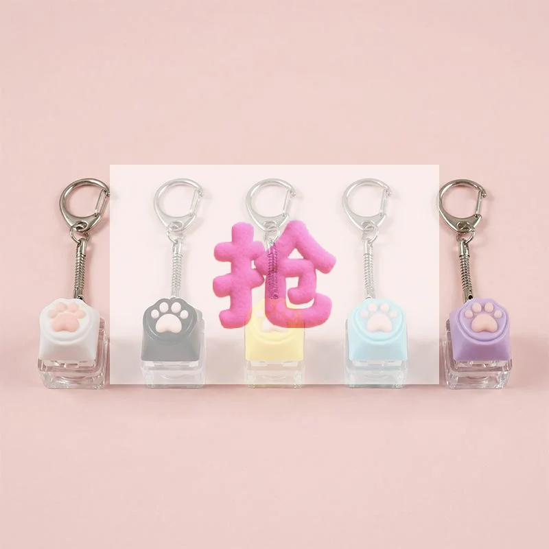 LED Light-Up Cat Claw Keychain Keyboard Clickable Button Fidget Toy For Stress Anxiety Relief Phone Backpack Pendant Gift
LED Light-Up Cat Claw Keychain Keyboard Clickable Button Fidget Toy For Stress Anxiety Relief Phone Backpack Pendant Gift