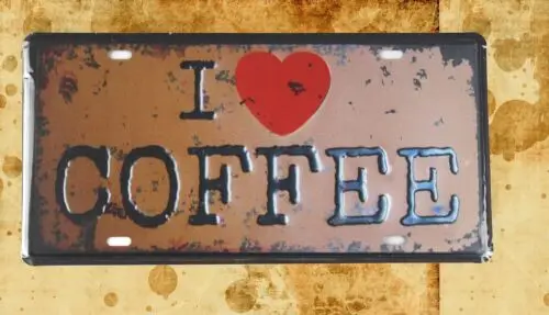 I Love Coffee Оловянная вывеска, автомобильная табличка для внутренних и наружных репродукций
I Love Coffee Оловянная вывеска, автомобильная табличка для внутренних и наружных репродукций
