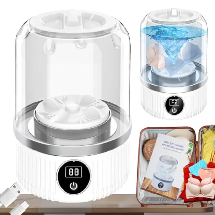Portable Washing Machine2025 Upgraded Mini Washer for Underwear Bras Socks Baby Clothes Rechargeable Cordless Washer Deep Clean
Portable Washing Machine2025 Upgraded Mini Washer for Underwear Bras Socks Baby Clothes Rechargeable Cordless Washer Deep Clean