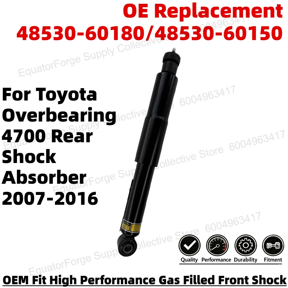 Direct Fit High Stability Premium Durable Rear Shock Absorber for Toyota Overbearing 4700 OE Number 48530-60180/48530-60150
Direct Fit High Stability Premium Durable Rear Shock Absorber for Toyota Overbearing 4700 OE Number 48530-60180/48530-60150