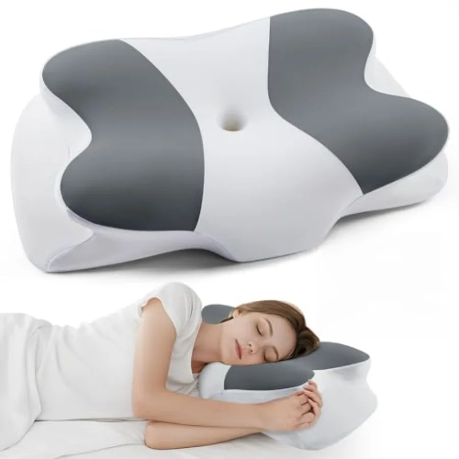 Cervical Neck Pillow- Ergonomic Pillows for Pain Relief, Contour Memory Foam Pillow for Side/Back/Stomach Sleepers, CertiPUR-US
Cervical Neck Pillow- Ergonomic Pillows for Pain Relief, Contour Memory Foam Pillow for Side/Back/Stomach Sleepers, CertiPUR-US
