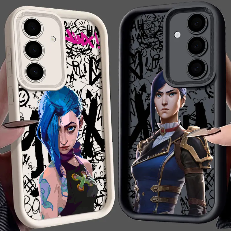 League-Legends Arcane Jinxs Vi Artelsia S25Ultra Phone Case For Samsung Galaxy S25 S24 S23 Ultra S22 S20 Plus S21 FE Cover Funda
League-Legends Arcane Jinxs Vi Artelsia S25Ultra Phone Case For Samsung Galaxy S25 S24 S23 Ultra S22 S20 Plus S21 FE Cover Funda