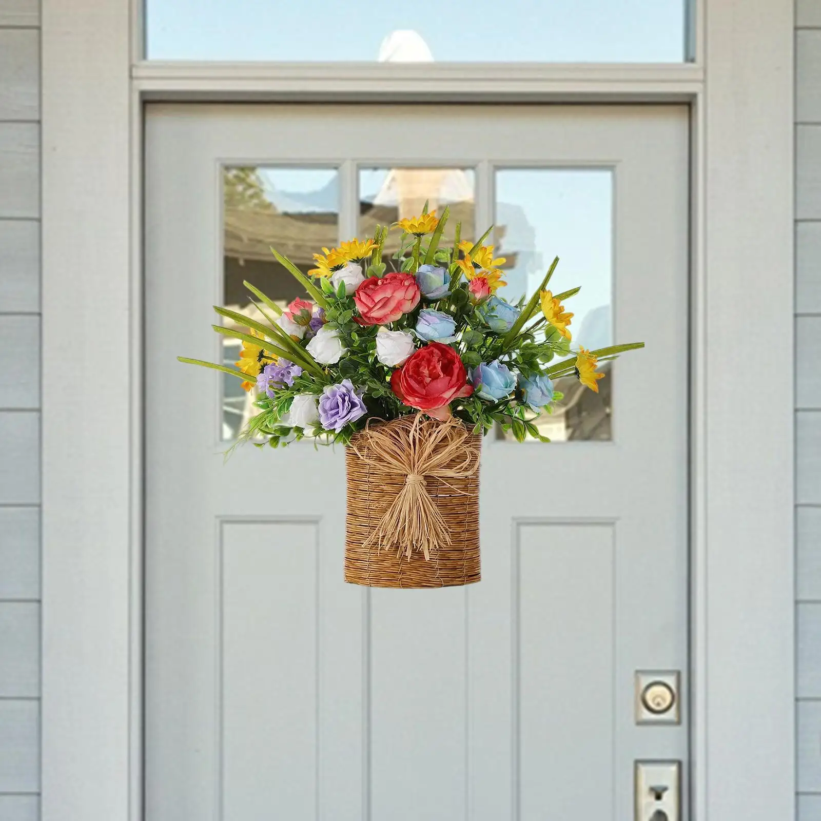 Door Hanger Basket Wreath Front Door Wreath Party Supplies Home Decor Hanging Ornament for Farmhouse Party Courtyard Wedding
Door Hanger Basket Wreath Front Door Wreath Party Supplies Home Decor Hanging Ornament for Farmhouse Party Courtyard Wedding