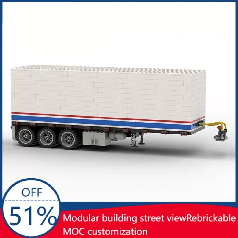645 PCS Customize Model Team 5580-4 Box Trailer Truck MOC Model Building Blocks DIY Assembly Educational Birthday Christmas Gift
645 PCS Customize Model Team 5580-4 Box Trailer Truck MOC Model Building Blocks DIY Assembly Educational Birthday Christmas Gift