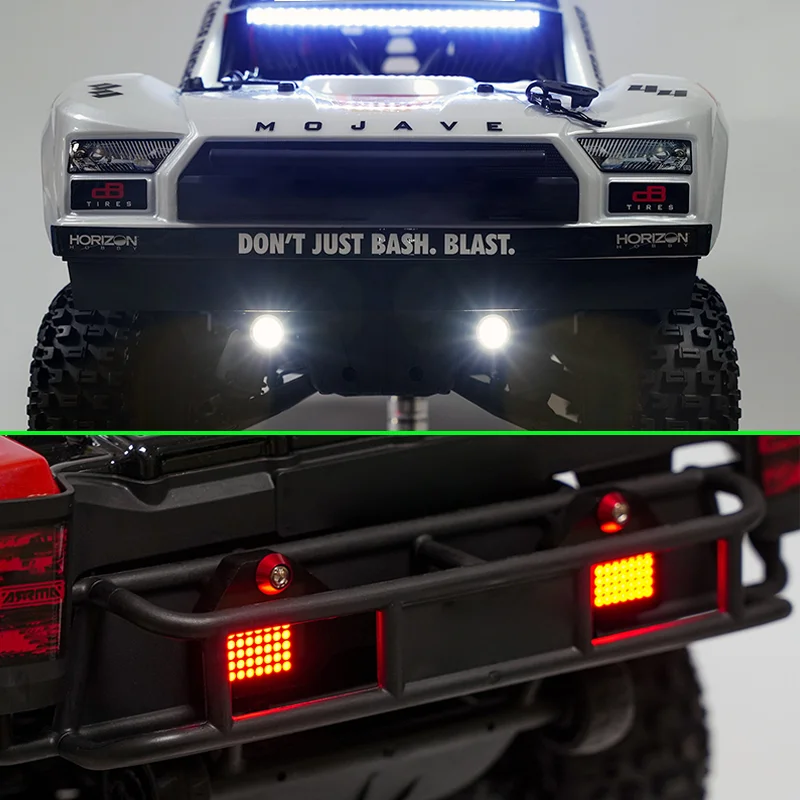 Simulation LED Taillight Ceiling Light Spotlight for 1/8 RC ARRMA MOJAVE 4S 4X4 Desert Truck Car RC Car
Simulation LED Taillight Ceiling Light Spotlight for 1/8 RC ARRMA MOJAVE 4S 4X4 Desert Truck Car RC Car