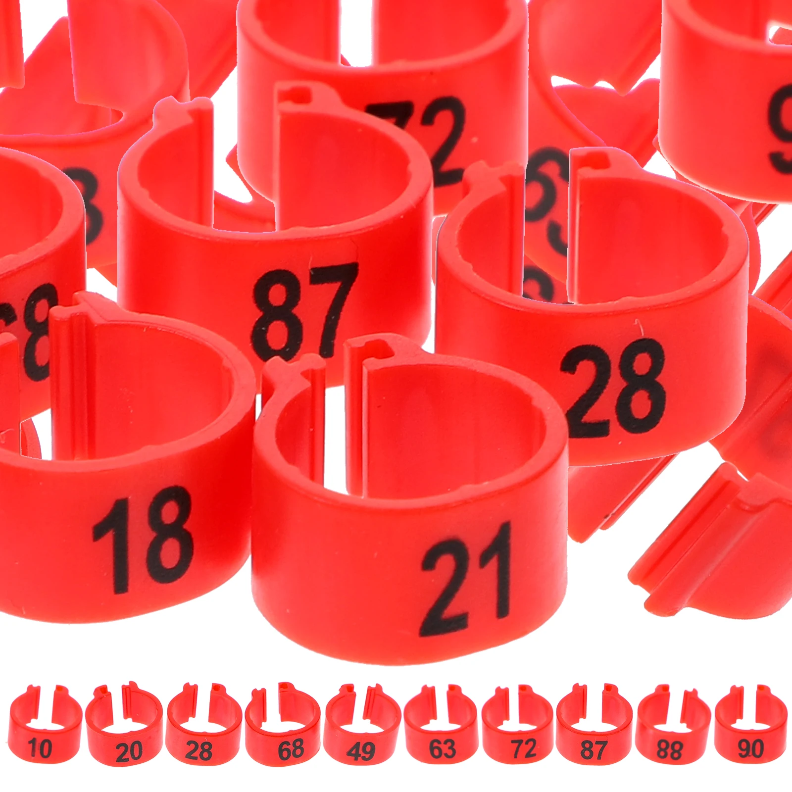 100 Pcs Pigeon Foot Ring Bird Identifier Rings Quail Chicken Leg Bands Numbered Plastic Baby Poultry for Birds
100 Pcs Pigeon Foot Ring Bird Identifier Rings Quail Chicken Leg Bands Numbered Plastic Baby Poultry for Birds