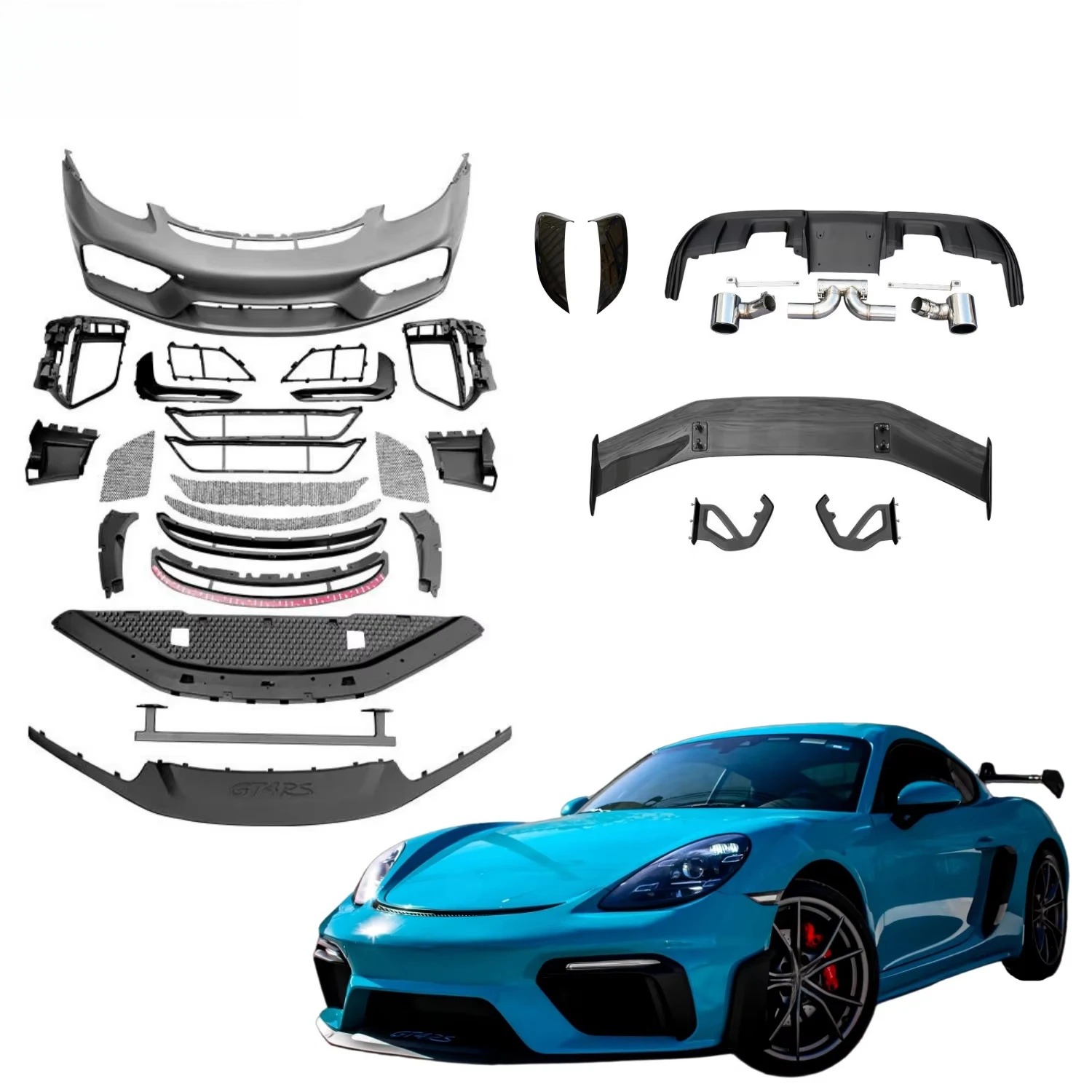 STLFTuning Era GT-4 RS Style Body Kit for Porsches Cayman Boxster 718 982 Upgrade Front Bumper Rear Diffuser Spoiler Exhaust Tip
STLFTuning Era GT-4 RS Style Body Kit for Porsches Cayman Boxster 718 982 Upgrade Front Bumper Rear Diffuser Spoiler Exhaust Tip