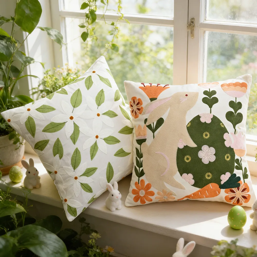 Молодежный пасторальный стиль, наволочка с вышивкой кролика, пасхальный чехол для дивана, спальни, украшение для подушки Decoración Del Hogar
Молодежный пасторальный стиль, наволочка с вышивкой кролика, пасхальный чехол для дивана, спальни, украшение для подушки Decoración Del Hogar