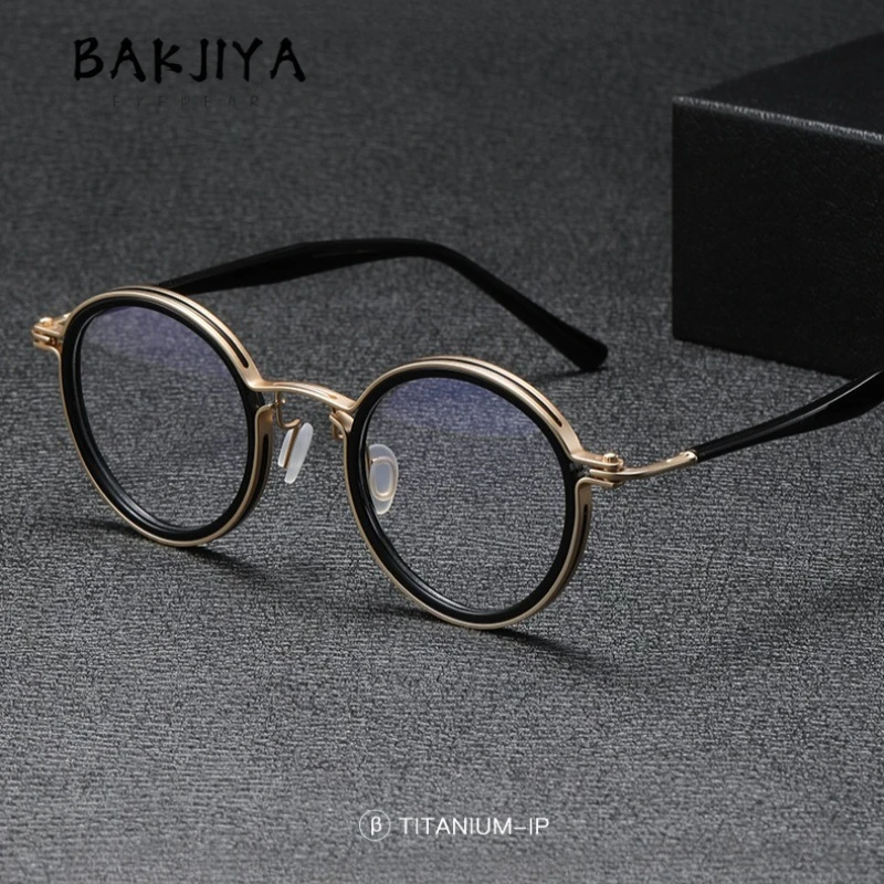 Hand Made Acetate Pure Titanium Glasses Frames Retro Round Design Men's Eyeglasses Frames for Myopia Women Luxury Brand Eyewear
Hand Made Acetate Pure Titanium Glasses Frames Retro Round Design Men's Eyeglasses Frames for Myopia Women Luxury Brand Eyewear