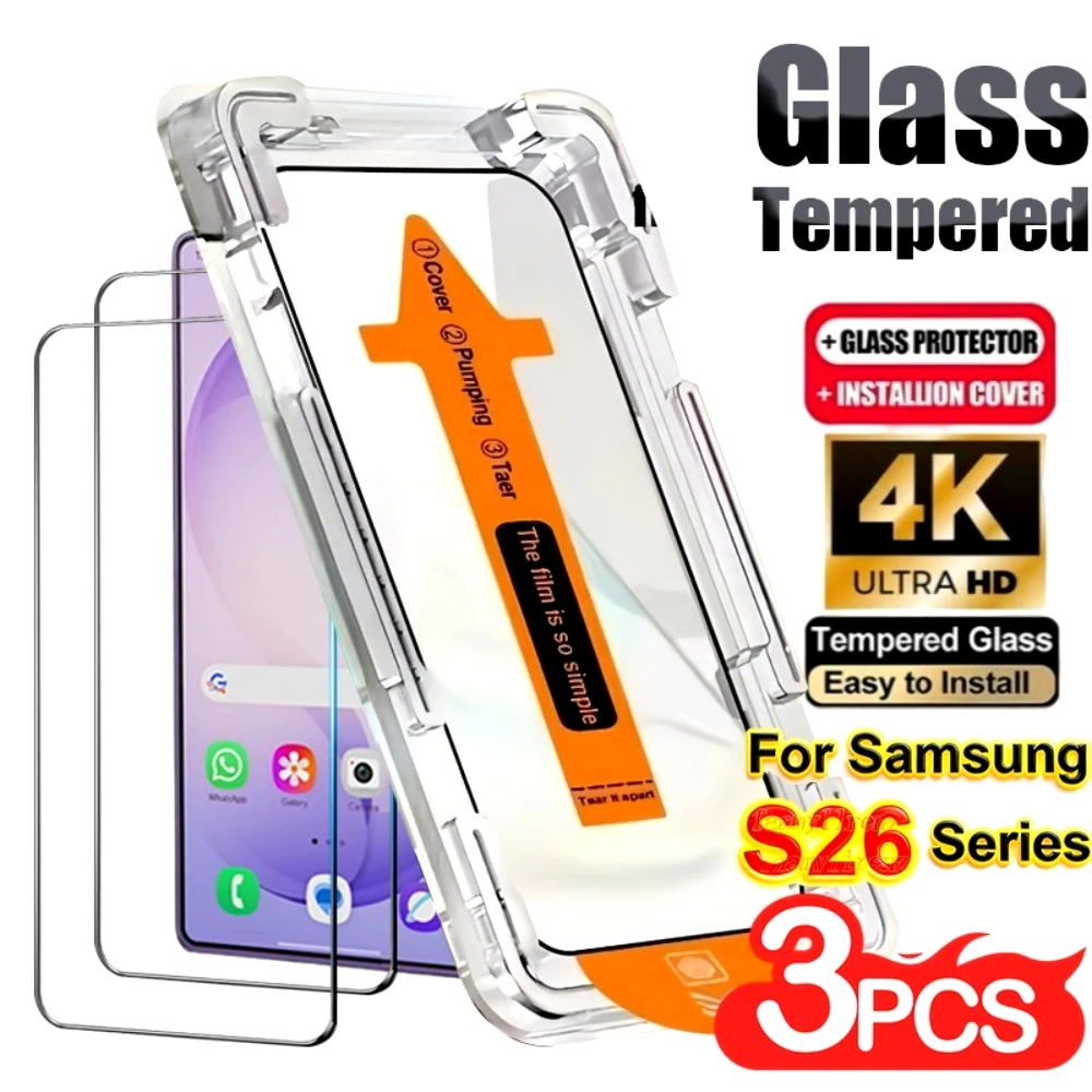 3Pcs Ultra HD Full Screen Protector for Samsung Galaxy S26 S25 S24 Ultra S23 S22 S21 Plus S25 S26 Edge Easy Installation Glass
3Pcs Ultra HD Full Screen Protector for Samsung Galaxy S26 S25 S24 Ultra S23 S22 S21 Plus S25 S26 Edge Easy Installation Glass