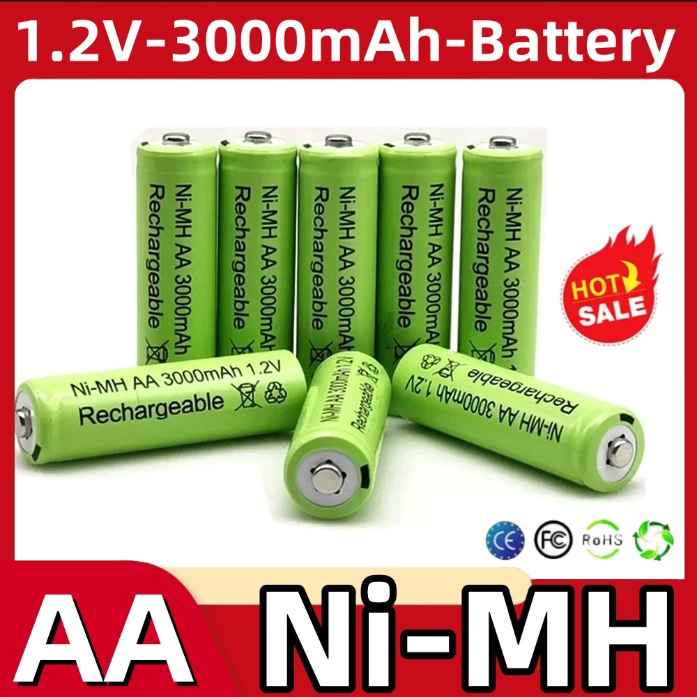 10PCS AA 3000mAh NiMH 1.2V Rechargeable Batteries Battery Garden Solar Lamp LED Flashlight Lantern Lamp Torch control battery
10PCS AA 3000mAh NiMH 1.2V Rechargeable Batteries Battery Garden Solar Lamp LED Flashlight Lantern Lamp Torch control battery