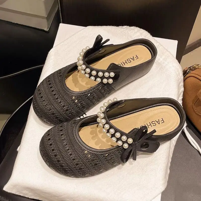 French beaded knitted bag head Birkenstocks women's spring and summer new flat bottom one pedal and half drag new shoes
French beaded knitted bag head Birkenstocks women's spring and summer new flat bottom one pedal and half drag new shoes
