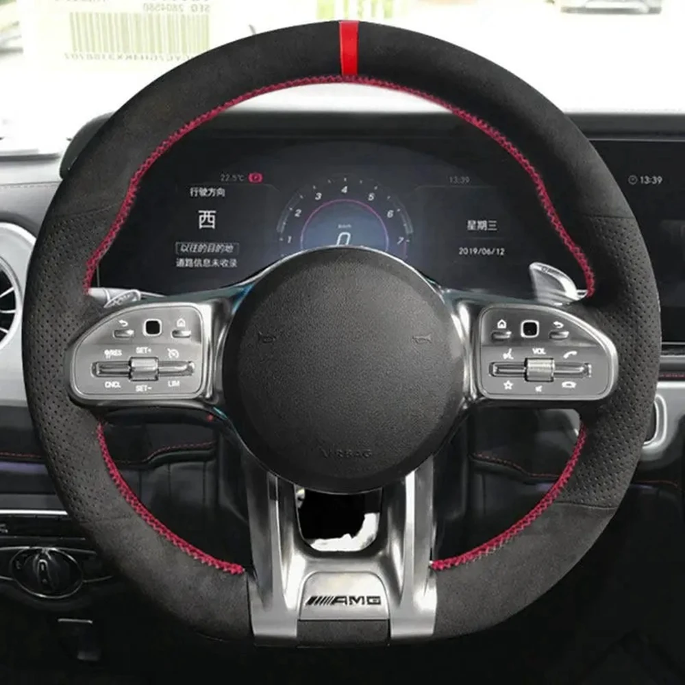 For Mercedes Benz A45 E63 AMG GT W177 W205 W213 GLE 53 W167 S 65 W222 Car Steering Wheel Cover Suede Leather Car Accessories
For Mercedes Benz A45 E63 AMG GT W177 W205 W213 GLE 53 W167 S 65 W222 Car Steering Wheel Cover Suede Leather Car Accessories
