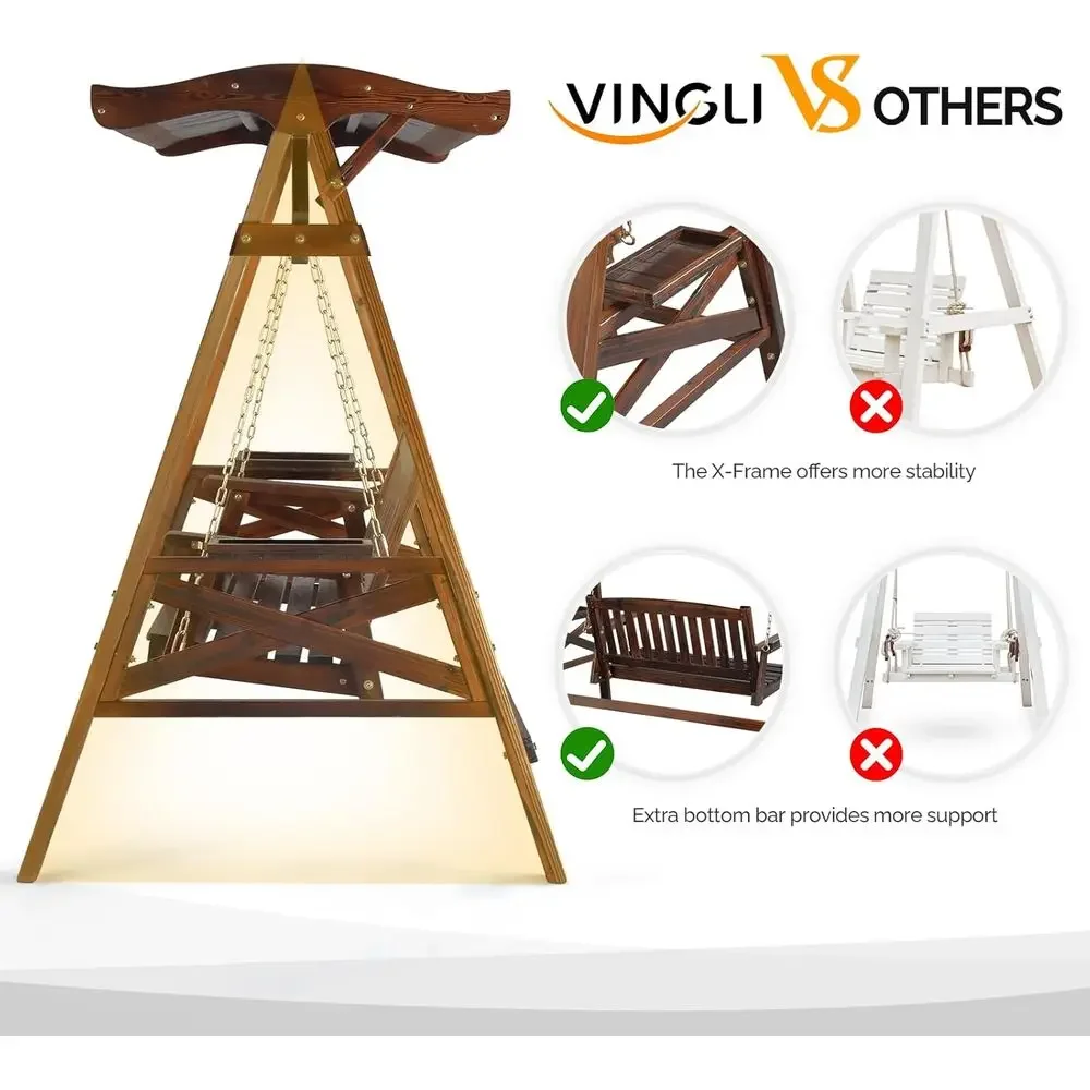 Activity ProductRustic Outdoor Porch Swing With Stand And Cup Holder, Weatherproof For Patio, Garden, Yard
Activity ProductRustic Outdoor Porch Swing With Stand And Cup Holder, Weatherproof For Patio, Garden, Yard