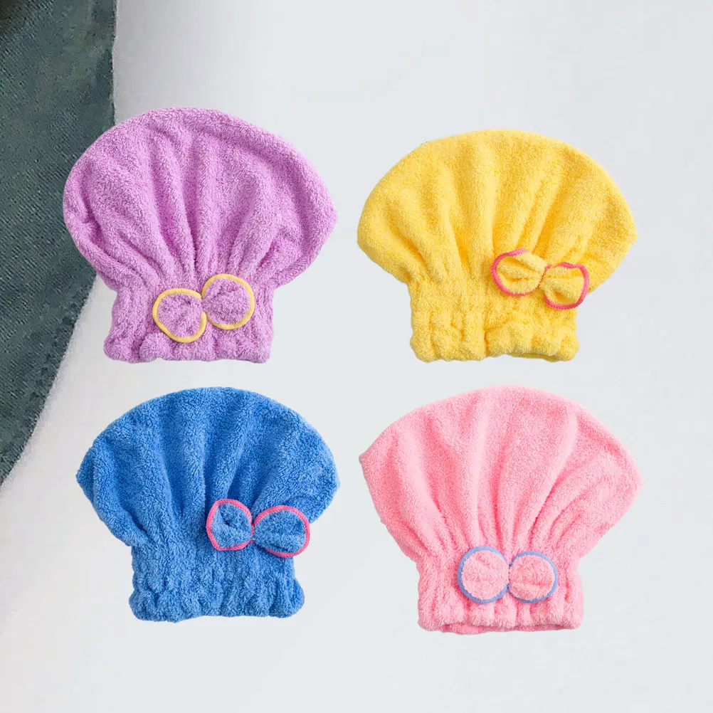 4pcs Coral Fleece Shower Cap Hair Drying Turbans Soft Bright Bowknot Fast Absorbent Moisture Transport Comfortable Gym Home Use
4pcs Coral Fleece Shower Cap Hair Drying Turbans Soft Bright Bowknot Fast Absorbent Moisture Transport Comfortable Gym Home Use