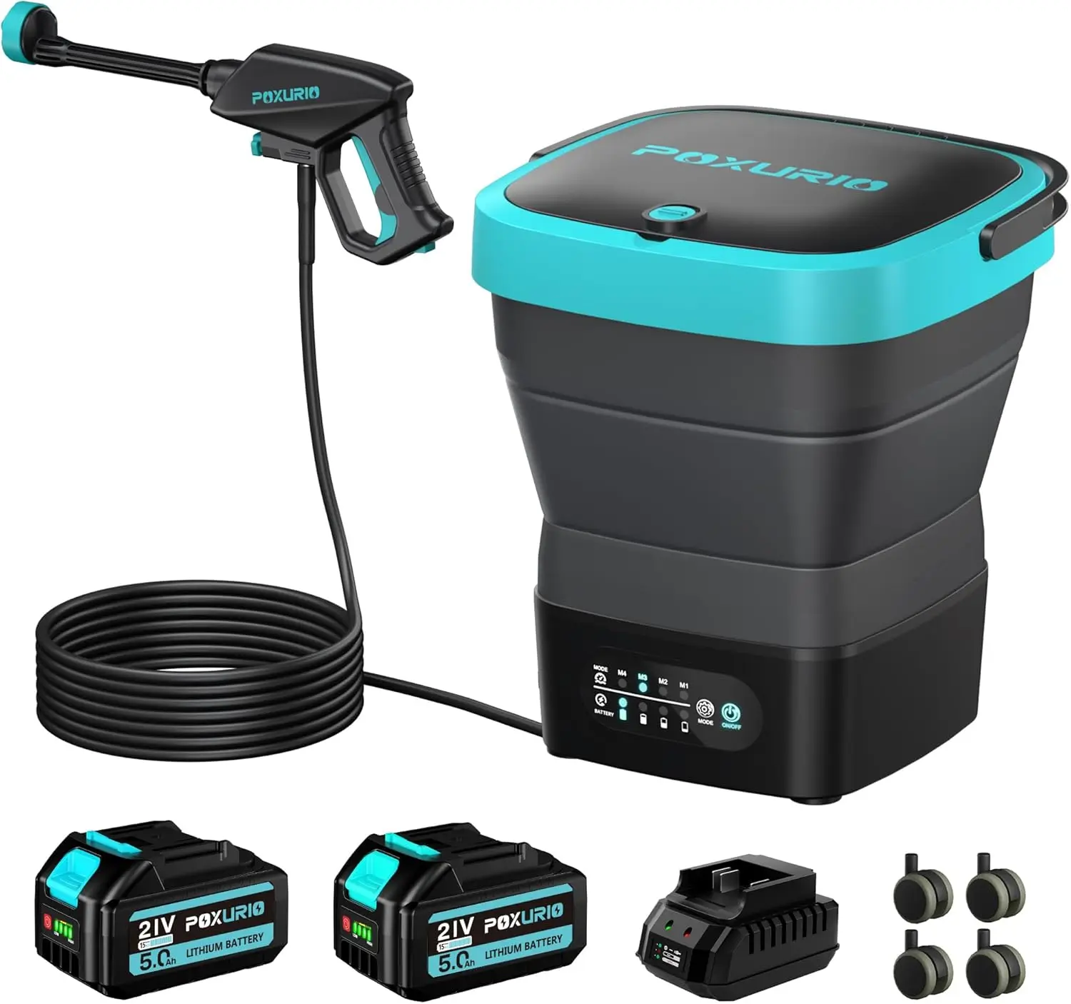 Portable Cordless Pressure Washer for Car Washing and Patio, with 750PSI, 4.5Gal Tank and 2x5.0Ah Battery
Portable Cordless Pressure Washer for Car Washing and Patio, with 750PSI, 4.5Gal Tank and 2x5.0Ah Battery